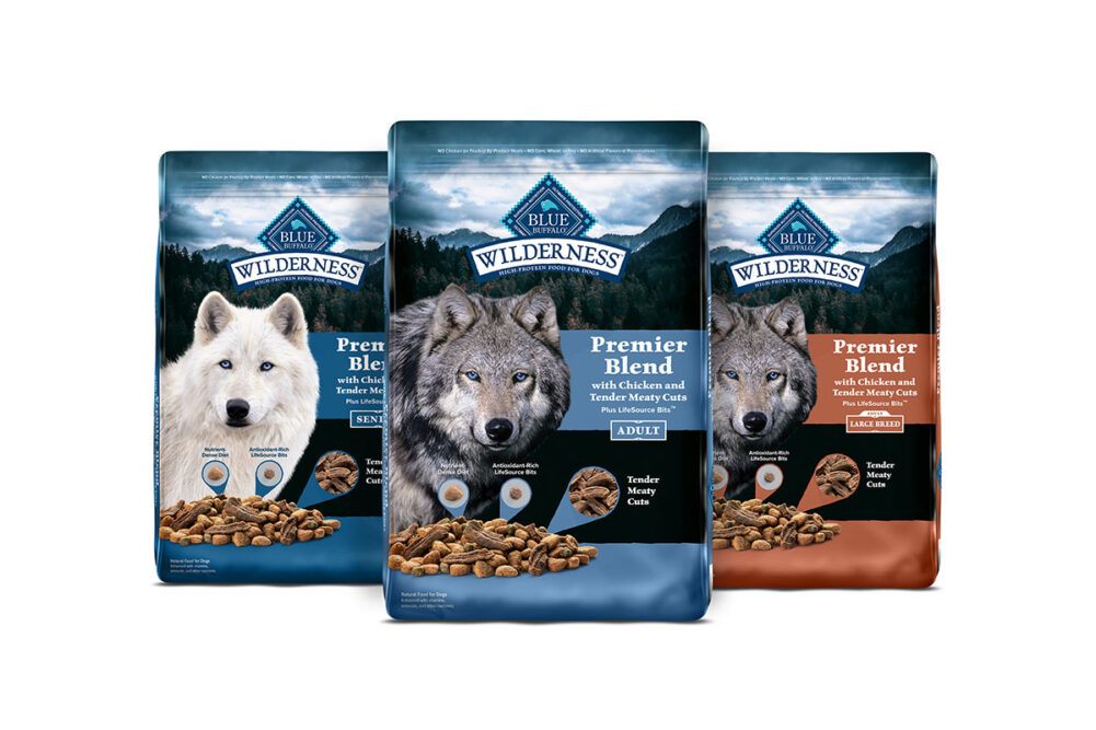 "Blue Buffalo Poodle dog food packaging, made with natural ingredients and tailored for poodles' health and energy needs."